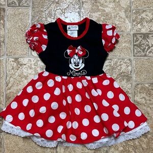 Disney Minnie Mouse Black and Red Polka Dot Dress